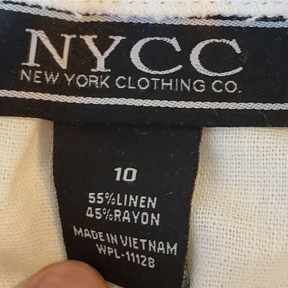 NYCC Pull on WHITE BEACH VACATION RESORT Linen blend joggers size 10 NEW - Picture 6 of 7